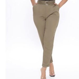 Fashion Nova Brand New Olive Trousers Pants Xlarge